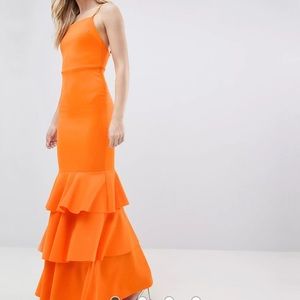 ASOS Tall Square Neck Scuba Maxi Dress